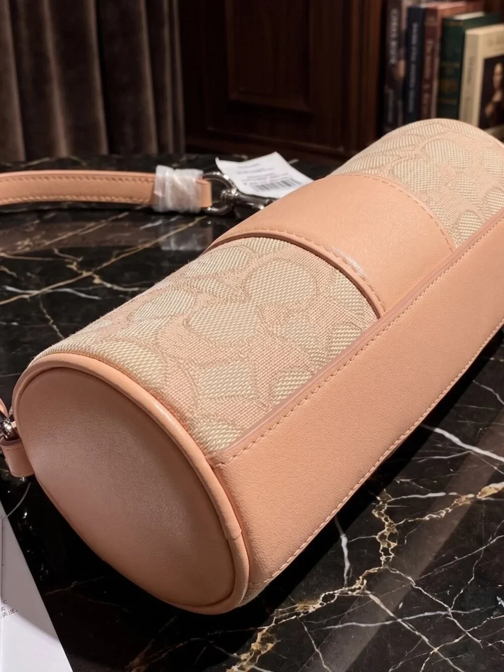 COACH Nolita Barrel Bag In Signature Jacquard Faded Blush